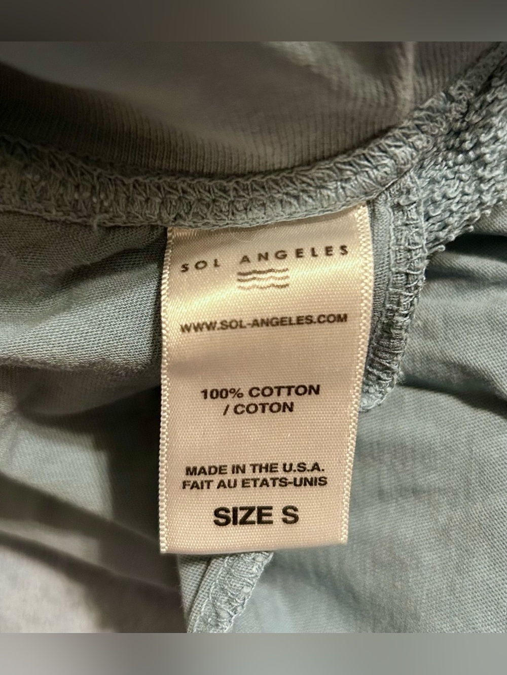 Sol Angeles 100% Cotton Light Blue Jogger Sweatpants with White Wave Stripes - Picture 6 of 6